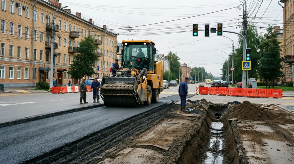 Дорожные ремонты и перекрытия в Волгограде и районах: карта недели и альтернативные маршруты - иллюстрация